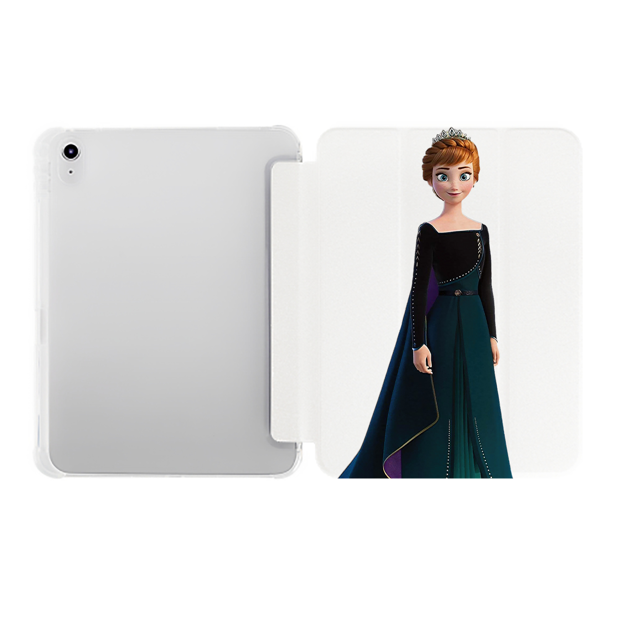 （画像用） アナと雪の女王 アンナ エルサ Frozen Anna Elsa IPad ケース ペン収納付き 三つ折りスタンド PUレザー×シリコン 対応機種9.5/10.5/10.9インチ